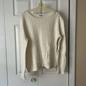 Talbots crew neck cable sweater. Size XL